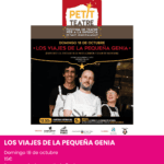Espectáculo familiar Los Viajes de la Pequeña Genia, con música en directo, canciones y dibujo en vivo en Sant Joan d’Alacant.