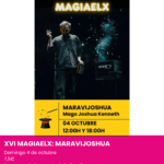 Mago Joshua Kenneth en un espectáculo de magia familiar en Elche