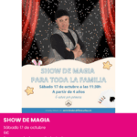 Espectáculo de magia y cuentos para niños a partir de 4 años en la librería Llibres Chus de Sant Joan d’Alacant.