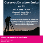 Observación Astronómica en Ibi. planes fin de semana alicante
