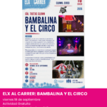 Bambalina y el circ, elx al carrer. Planes con niños del 18 al 20 de septiembre alicante