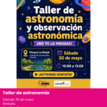 Taller de astronomía y observación astronómica mudic. Planes con niños alicante