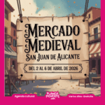 Mercado medieval en playa de san juan. planes con niños en alicante