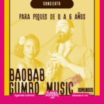 Baobab Gumbo music este sábado en librería 80 mundos planes con niños