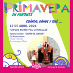 Primavera en parques, alicante. Carro de jocs. Planes gratuitos domingo 19 de abril