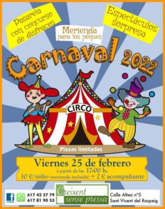 planes carnaval 2022 con niños alicante