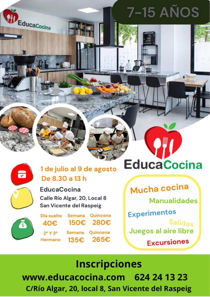 Escuela de verano EDUCACOCINA en Alicante