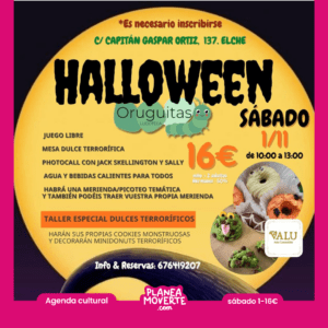 Planes de halloween el sábado 1 en la ludoteca oruguitas elche para disfrutar en familia