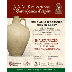 planes puente de octubre en alicante con niños. xxv feria artesanal y gastronómica agost